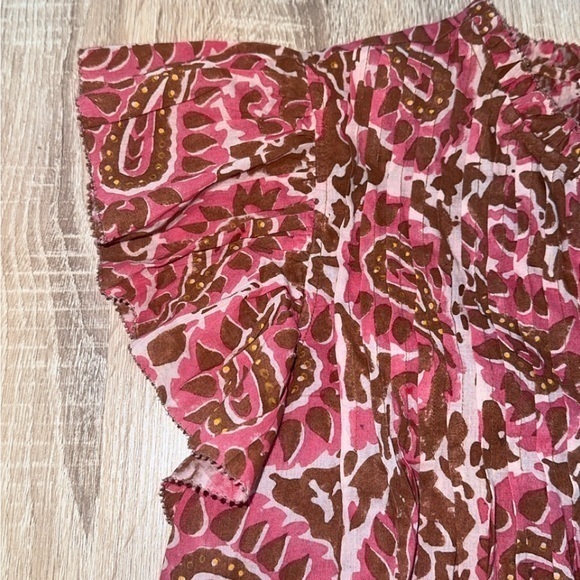Cleobella Calla Paisley Print Organic Cotton Blouse XS‎ - Picture 7 of 9